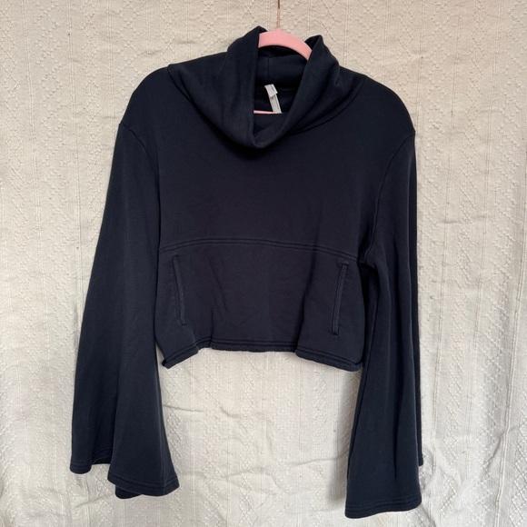 FP Movement Salvation Bell Sleeve Turtleneck, Navy - Picture 5 of 9